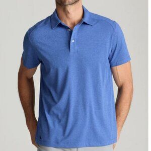 UNTUCKit Men's Blue Clavidor Regular Fit Performance Polo Shirt Size Large